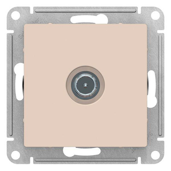 Розетка TV SE AtlasDesign оконечная 1DB, бежевая, механизм - Электрика, НВА - Выключатели и розетки - Розетки - . Магазин оборудования для автономного и резервного электропитания Ekosolar.ru в Мытищах