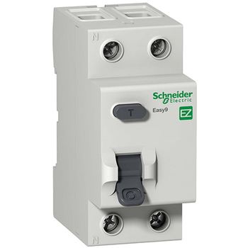 Дифференциальный выключатель Schneider Electric (УЗО) EASY 9 2P 40А 30мА AC 4,5 кА - Электрика, НВА - Модульное оборудование - Дифференциальные автоматы - . Магазин оборудования для автономного и резервного электропитания Ekosolar.ru в Мытищах