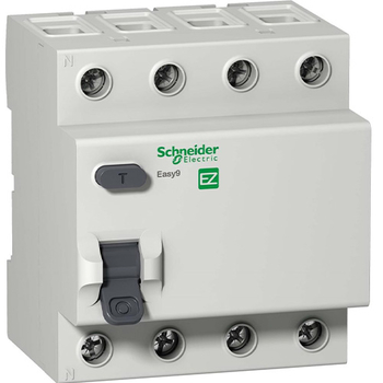 Дифференциальный выключатель Schneider Electric (УЗО) EASY 9 4P 40A 30мА АС 4,5 кА - Электрика, НВА - Модульное оборудование - Дифференциальные автоматы - . Магазин оборудования для автономного и резервного электропитания Ekosolar.ru в Мытищах