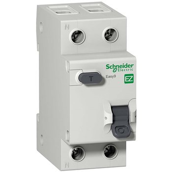 Дифференциальный автоматический выключатель Schneider Electric EASY 9 1P+N 16А 30мА C AC 4,5 кА - Электрика, НВА - Модульное оборудование - Дифференциальные автоматы - . Магазин оборудования для автономного и резервного электропитания Ekosolar.ru в Мытищах