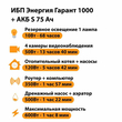 ИБП Энергия Гарант 1000 + Аккумулятор S 75 Ач - 12В (600Вт - 68мин) - ИБП и АКБ - ИБП для котлов - . Магазин оборудования для автономного и резервного электропитания Ekosolar.ru в Мытищах
