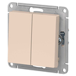 Переключатель Schneider Electric AtlasDesign 2-клавишный сх.6, 10АХ, бежевый механизм - Электрика, НВА - Выключатели и розетки - Выключатели - . Магазин оборудования для автономного и резервного электропитания Ekosolar.ru в Мытищах