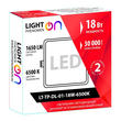 Светильник LightPhenomenON Downlight LT-TP-DL-01-18W-6500K встраиваемый квадратный 170х170 LED - Светильники - Светильники DOWNLIGHT - . Магазин оборудования для автономного и резервного электропитания Ekosolar.ru в Мытищах