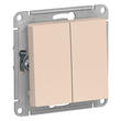 Переключатель Schneider Electric AtlasDesign 2-клавишный сх.6, 10АХ, бежевый механизм - Электрика, НВА - Выключатели и розетки - Выключатели - . Магазин оборудования для автономного и резервного электропитания Ekosolar.ru в Мытищах