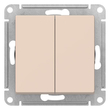 Выключатель Schneider Electric AtlasDesign 2-клавишный сх.5, 10АХ, бежевый, механизм - Электрика, НВА - Выключатели и розетки - Выключатели - . Магазин оборудования для автономного и резервного электропитания Ekosolar.ru в Мытищах