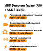 ИБП Энергия Гарант 750 + Аккумулятор S 33 Ач - 12В (450Вт - 40мин) - ИБП и АКБ - ИБП для котлов - . Магазин оборудования для автономного и резервного электропитания Ekosolar.ru в Мытищах