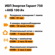 ИБП для котла Энергия Гарант 750 + Аккумулятор 100 Ач 12 В (450Вт - 122мин) - ИБП и АКБ - ИБП для котлов - . Магазин оборудования для автономного и резервного электропитания Ekosolar.ru в Мытищах