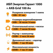 ИБП для котла Энергия Гарант 1000 + Аккумулятор Grid 100 Ah 12 v (600Вт - 91мин) - ИБП и АКБ - ИБП для котлов - . Магазин оборудования для автономного и резервного электропитания Ekosolar.ru в Мытищах